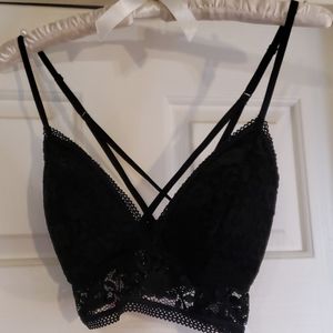 Black lace bralette